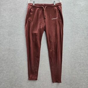 Alphalete Men Activewear Pants Medium Brown‎ Jogger Logo Learn Dream Be More